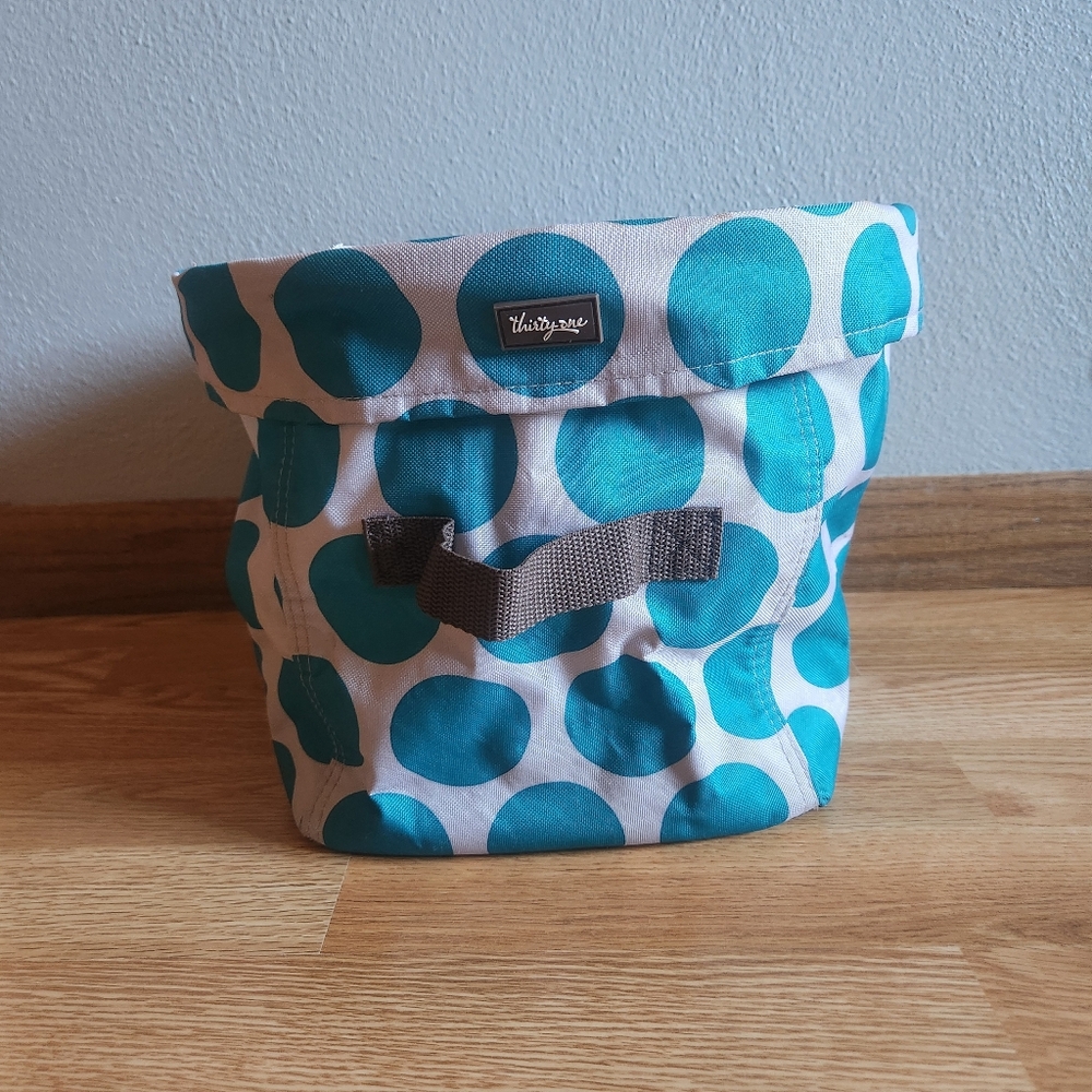 Thirty-One Teal Polka Dot Bag
